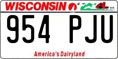 WI license plate 954PJU