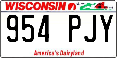 WI license plate 954PJY