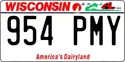 WI license plate 954PMY
