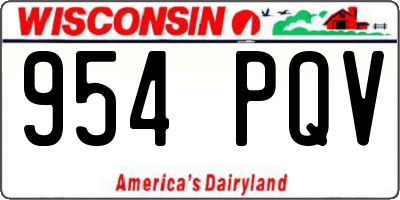 WI license plate 954PQV