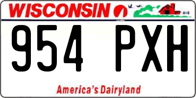 WI license plate 954PXH
