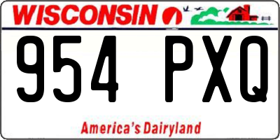 WI license plate 954PXQ