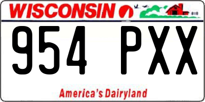 WI license plate 954PXX
