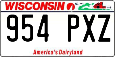 WI license plate 954PXZ