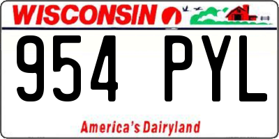 WI license plate 954PYL