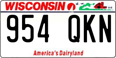 WI license plate 954QKN