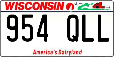 WI license plate 954QLL