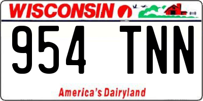 WI license plate 954TNN