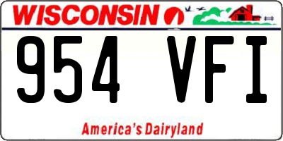 WI license plate 954VFI