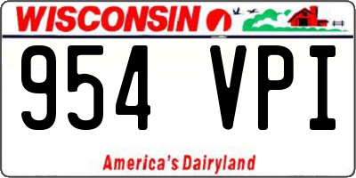 WI license plate 954VPI