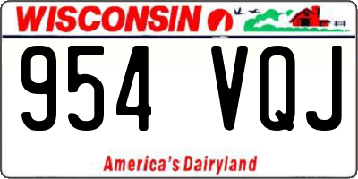 WI license plate 954VQJ