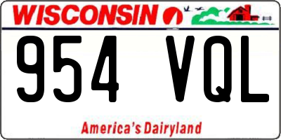 WI license plate 954VQL