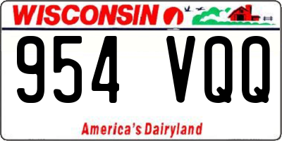 WI license plate 954VQQ