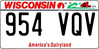 WI license plate 954VQV