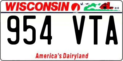 WI license plate 954VTA
