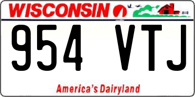 WI license plate 954VTJ