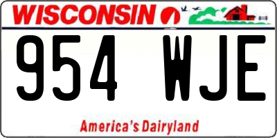 WI license plate 954WJE