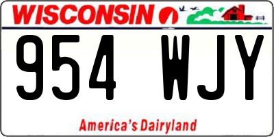 WI license plate 954WJY