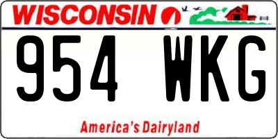 WI license plate 954WKG