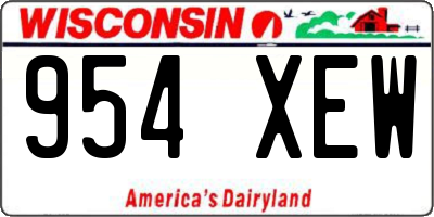WI license plate 954XEW
