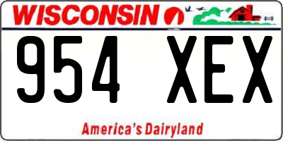 WI license plate 954XEX