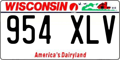 WI license plate 954XLV