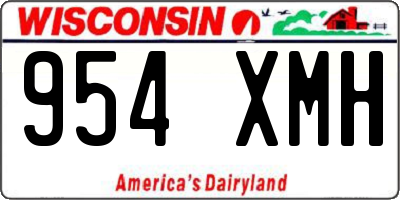 WI license plate 954XMH