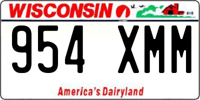 WI license plate 954XMM