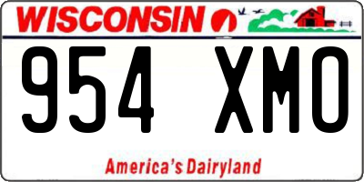 WI license plate 954XMO