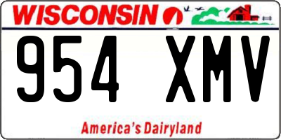 WI license plate 954XMV