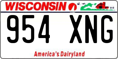 WI license plate 954XNG