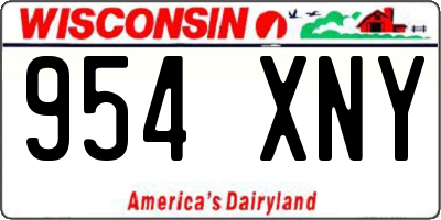 WI license plate 954XNY