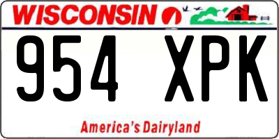 WI license plate 954XPK