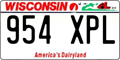 WI license plate 954XPL