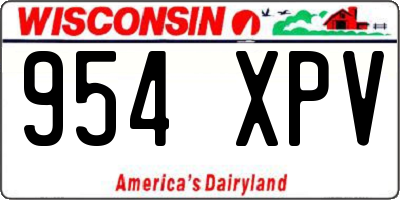 WI license plate 954XPV