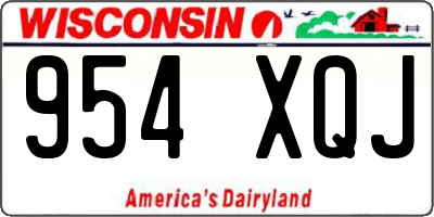 WI license plate 954XQJ