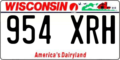 WI license plate 954XRH