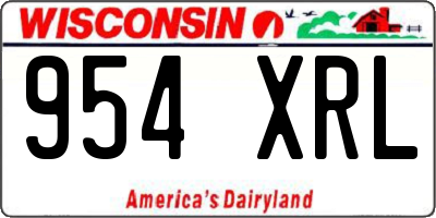 WI license plate 954XRL