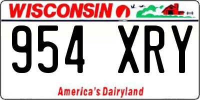 WI license plate 954XRY