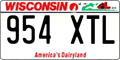 WI license plate 954XTL