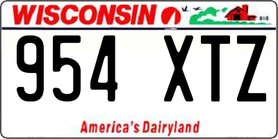 WI license plate 954XTZ