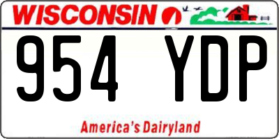 WI license plate 954YDP