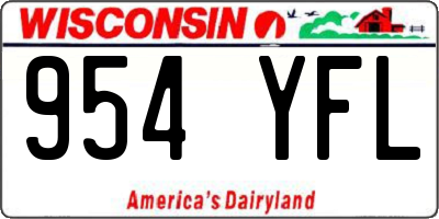 WI license plate 954YFL