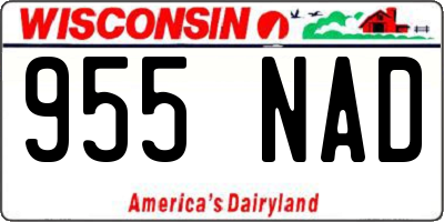 WI license plate 955NAD