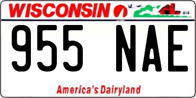 WI license plate 955NAE