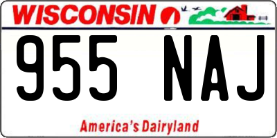 WI license plate 955NAJ