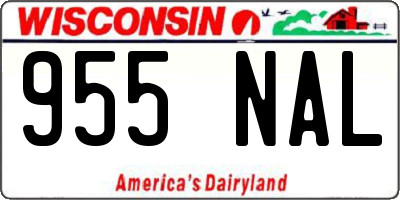 WI license plate 955NAL