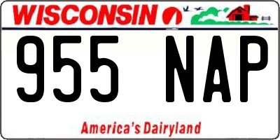 WI license plate 955NAP