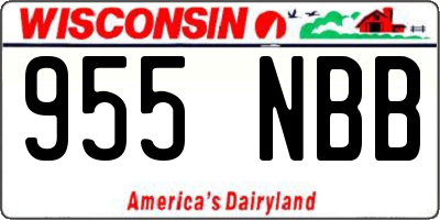 WI license plate 955NBB