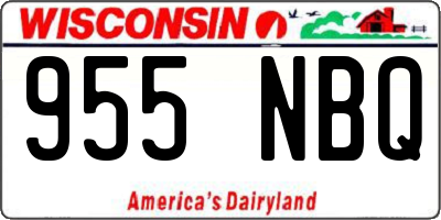 WI license plate 955NBQ